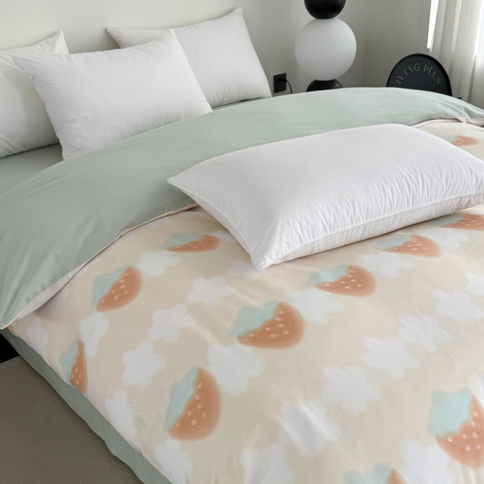 91家纺网 家纺一手货源 找家纺 艾迪尚家纺 2025新款生态全棉纯棉磨毛印花单品系列-单被套被套单件 小甜甜-黄