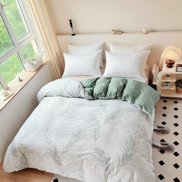 91家纺网 家纺一手货源 找家纺 艾迪尚家纺 2025新款生态全棉纯棉磨毛印花单品系列-单被套被套单件 叶雨婆裟