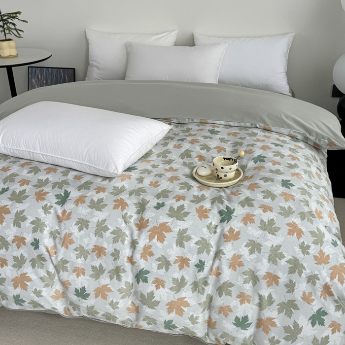 91家纺网 家纺一手货源 找家纺 艾迪尚家纺 2025新款生态全棉纯棉磨毛印花单品系列-单被套被套单件 照影-绿