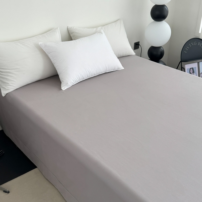 91家纺网 家纺一手货源 找家纺 艾迪尚家纺 2025新款生态全棉纯棉磨毛印花单品系列-单床单床单单件 时光-灰