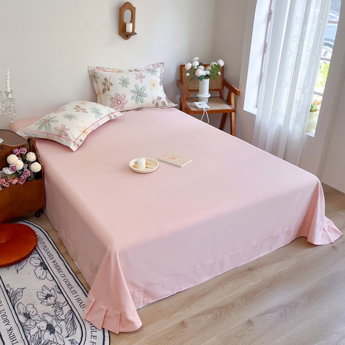 艾迪尚家纺 2025新款生态全棉纯棉磨毛印花单品系列-单床单床单单件 向阳