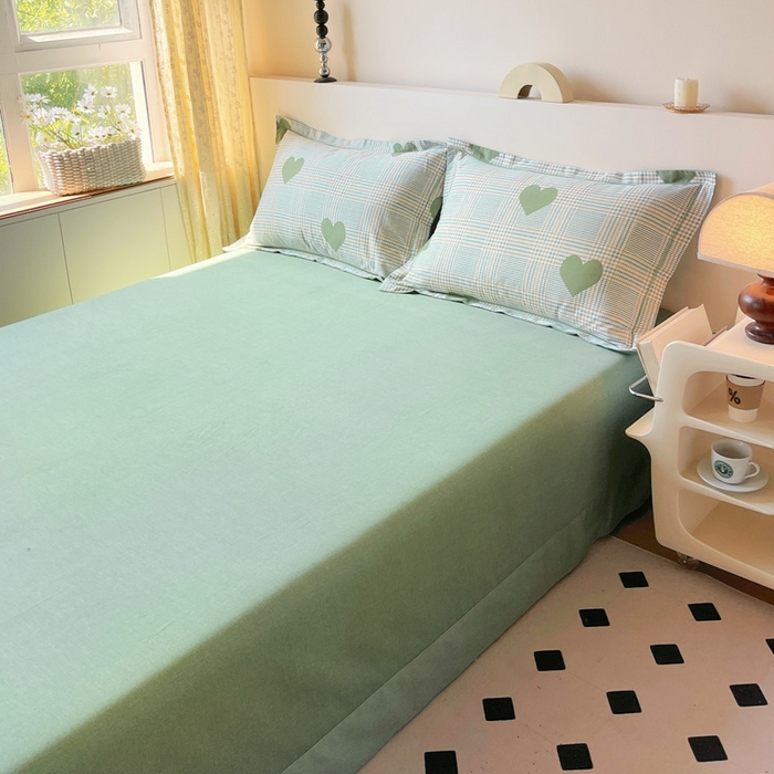 91家纺网 家纺一手货源 找家纺 艾迪尚家纺 2025新款生态全棉纯棉磨毛印花单品系列-单床单床单单件 心动时刻