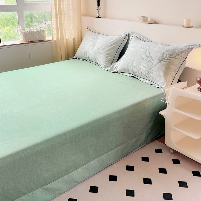 91家纺网 家纺一手货源 找家纺 艾迪尚家纺 2025新款生态全棉纯棉磨毛印花单品系列-单床单床单单件 叶雨婆裟