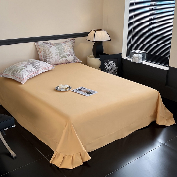 艾迪尚家纺 2025新款生态全棉纯棉磨毛印花单品系列-单床单床单单件 月溪