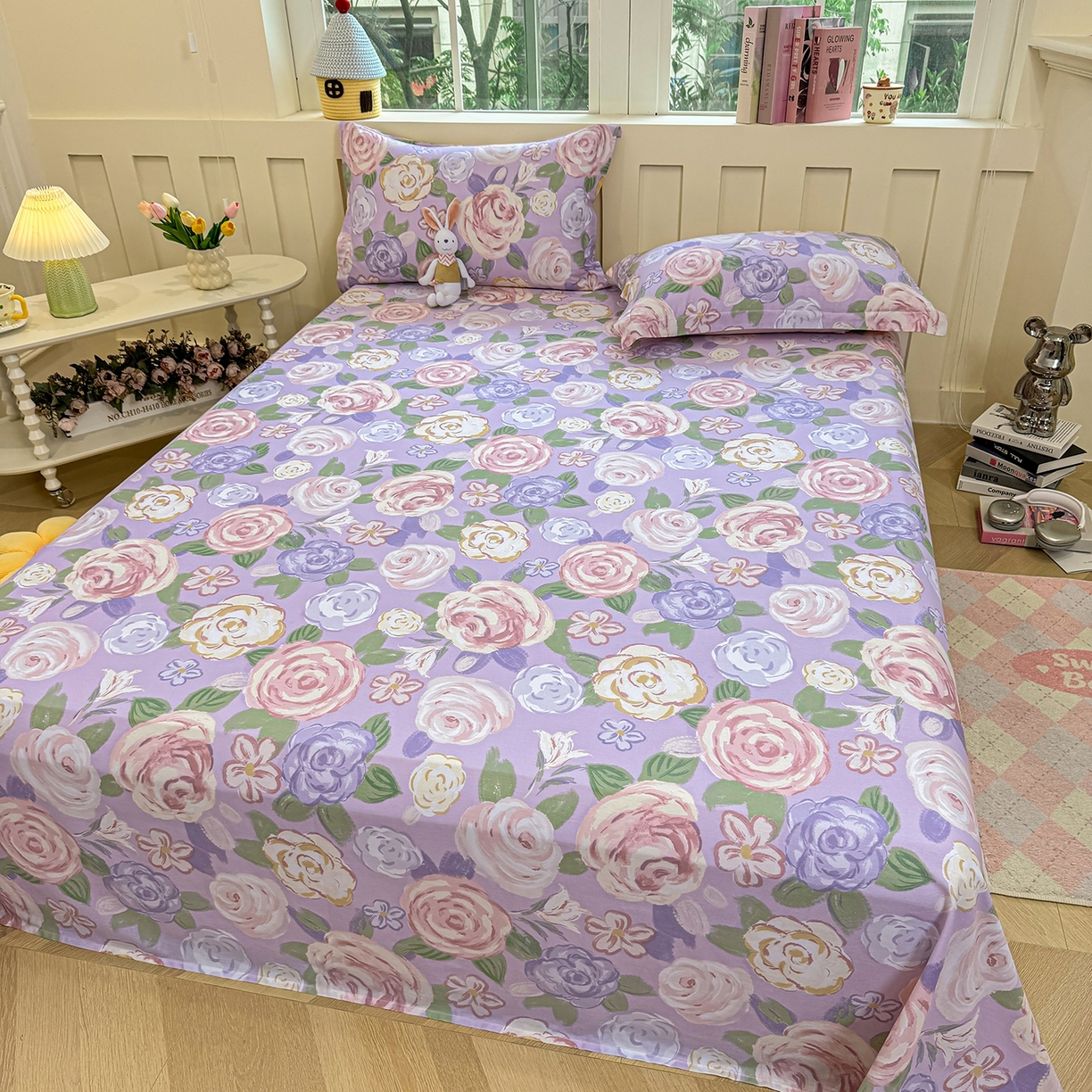 91家纺网 家纺一手货源 找家纺 （总）壹贝家纺 2025新款小清新全棉纯棉印花系列(喷气工艺)(高品质)(花型持续更新)(接受各种预定尺寸)-单床单