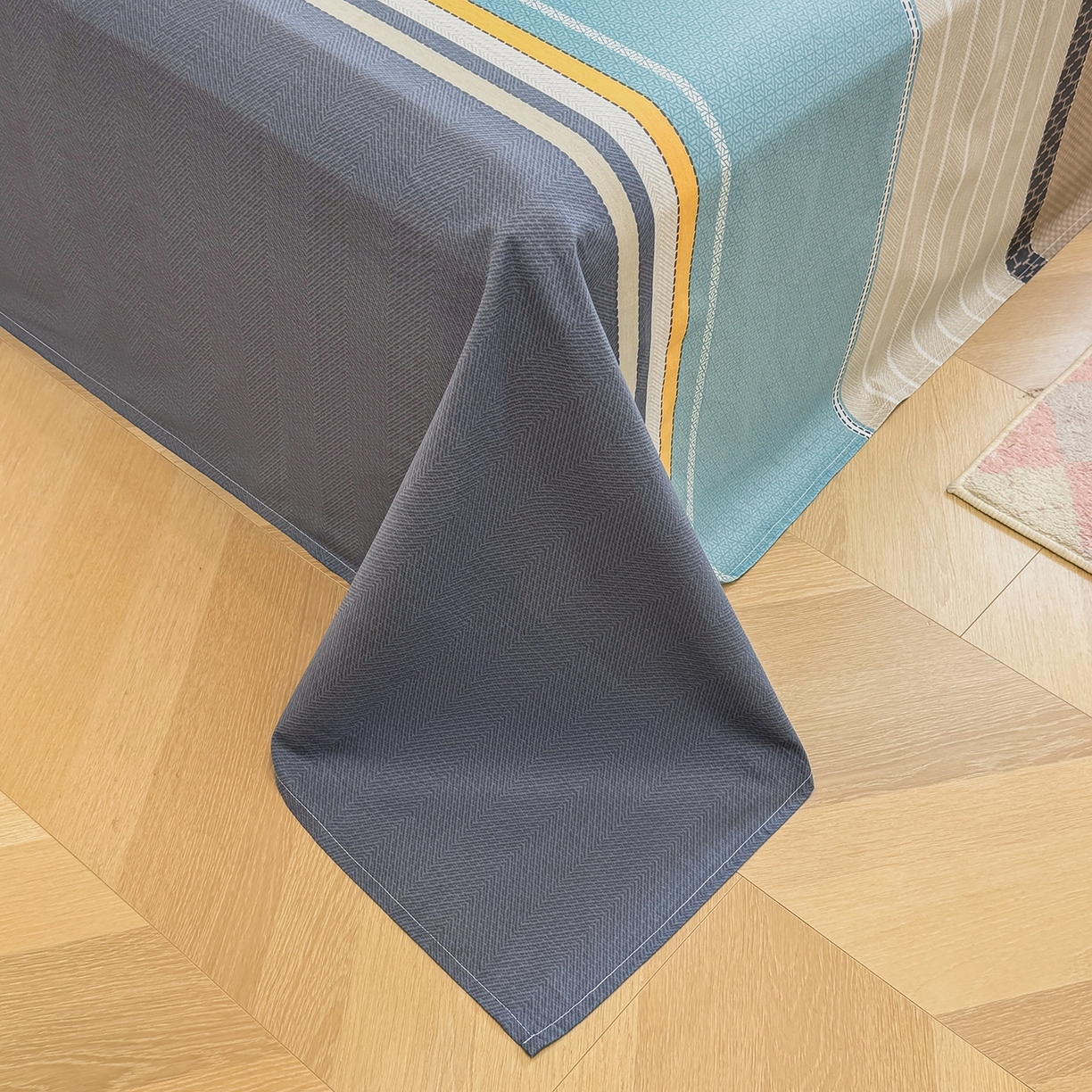 91家纺网 家纺一手货源 找家纺 壹贝家纺 2025新款小清新全棉纯棉印花系列-单床单 如果爱