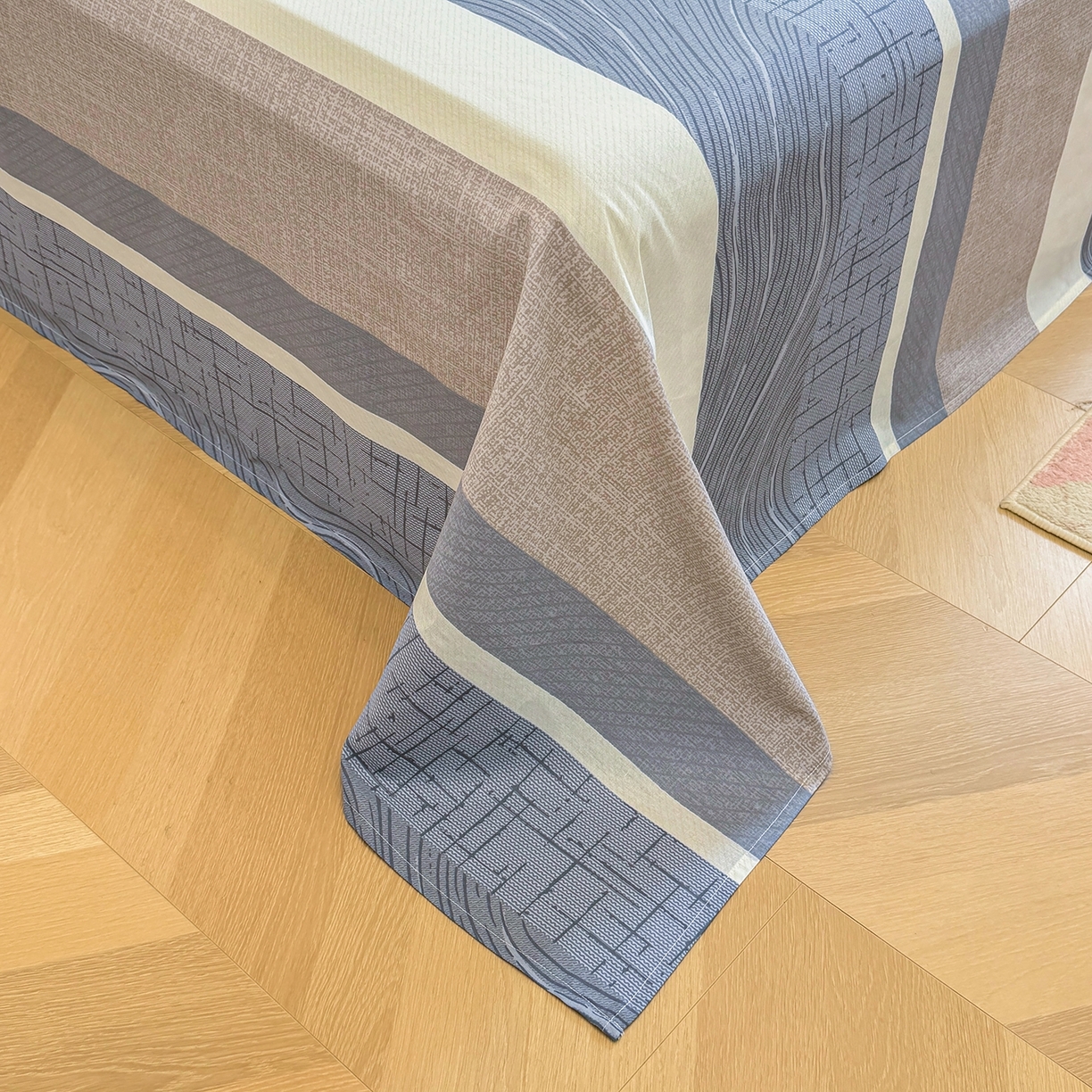 91家纺网 家纺一手货源 找家纺 壹贝家纺 2025新款小清新全棉纯棉印花系列-单床单 布兰卡