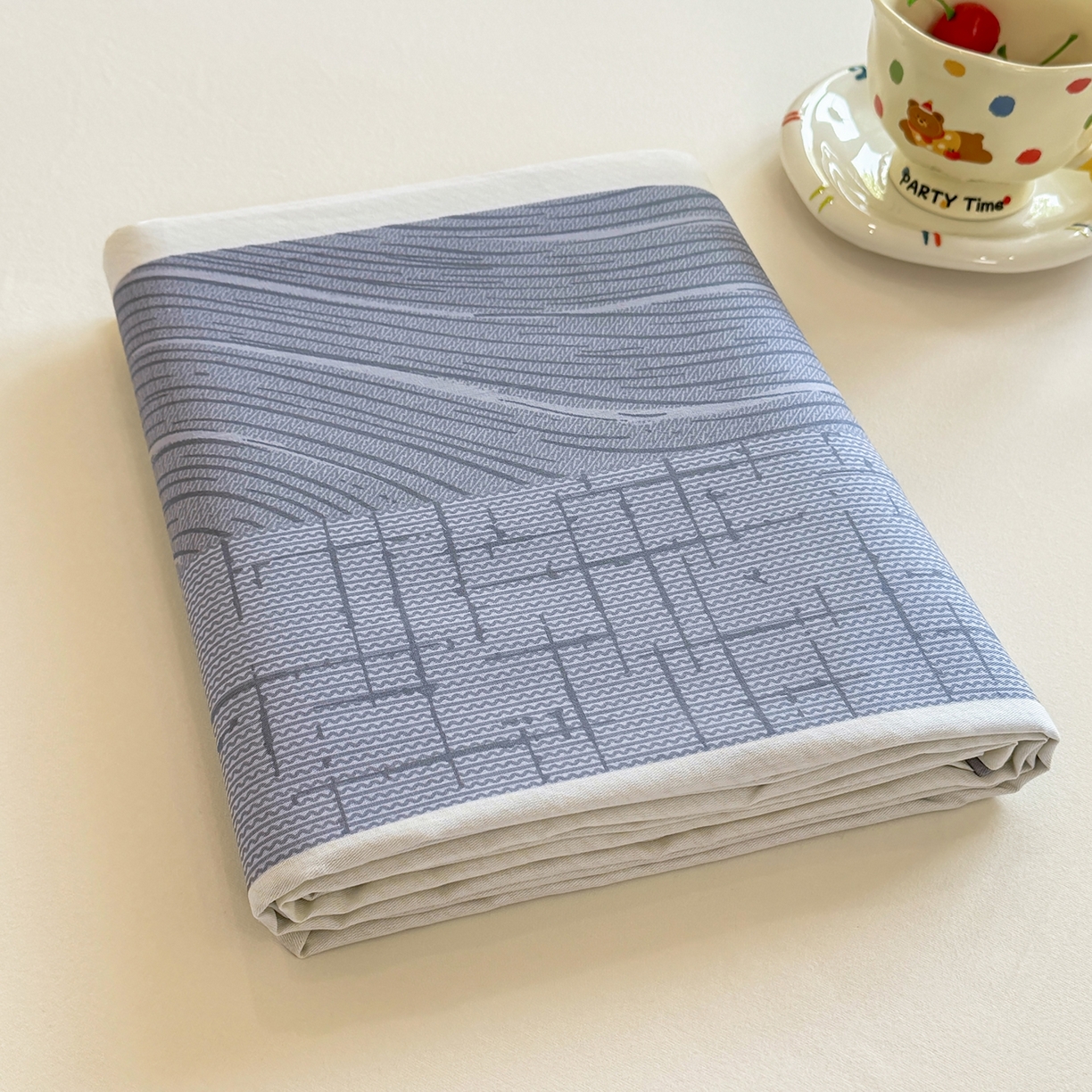 91家纺网 家纺一手货源 找家纺 壹贝家纺 2025新款小清新全棉纯棉印花系列-单床单 布兰卡