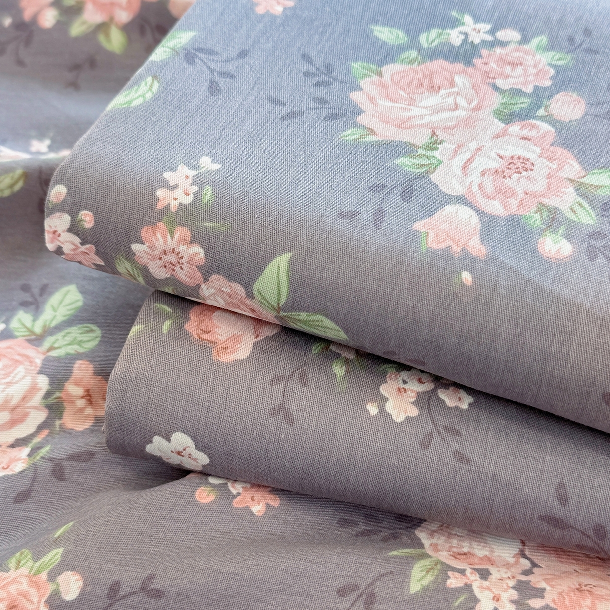 91家纺网 家纺一手货源 找家纺 壹贝家纺 2025新款小清新全棉纯棉印花系列-单床单 繁花