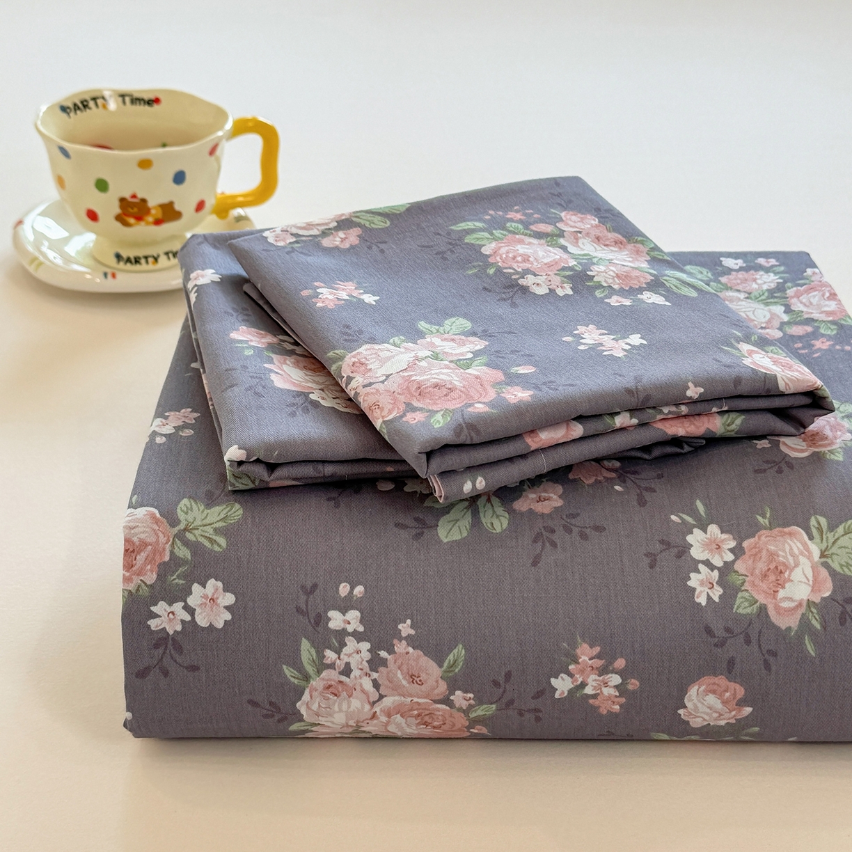 91家纺网 家纺一手货源 找家纺 壹贝家纺 2025新款小清新全棉纯棉印花系列-单床单 繁花