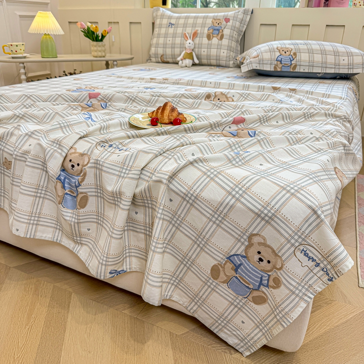 91家纺网 家纺一手货源 找家纺 壹贝家纺 2025新款小清新全棉纯棉印花系列-单床单 浮云初梦