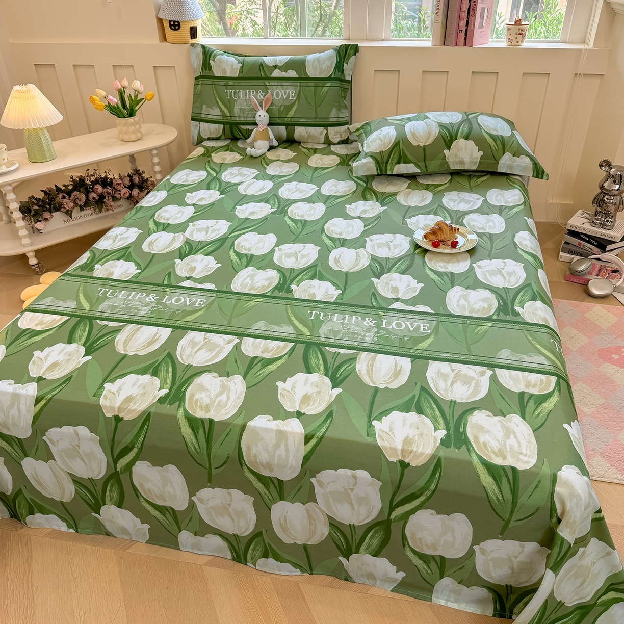 91家纺网 家纺一手货源 找家纺 壹贝家纺 2025新款小清新全棉纯棉印花系列-单床单(喷气工艺)(高品质)(花型持续更新)(接受各种预定尺寸) 铃兰物语