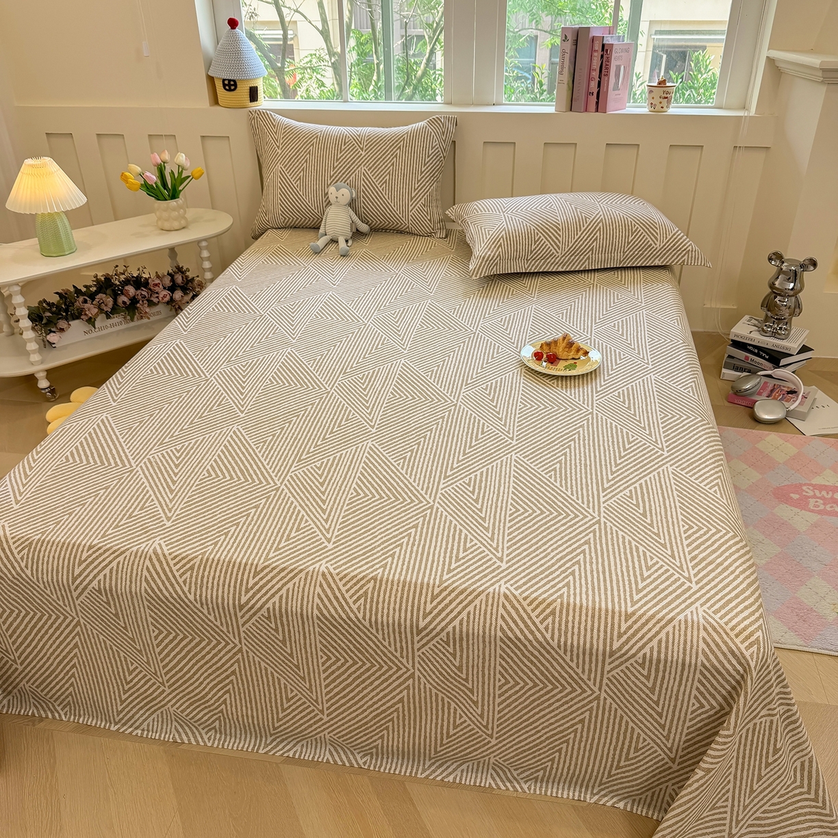 91家纺网 家纺一手货源 找家纺 壹贝家纺 2025新款小清新全棉纯棉印花系列-单床单(喷气工艺)(高品质)(花型持续更新)(接受各种预定尺寸) 卢卡斯