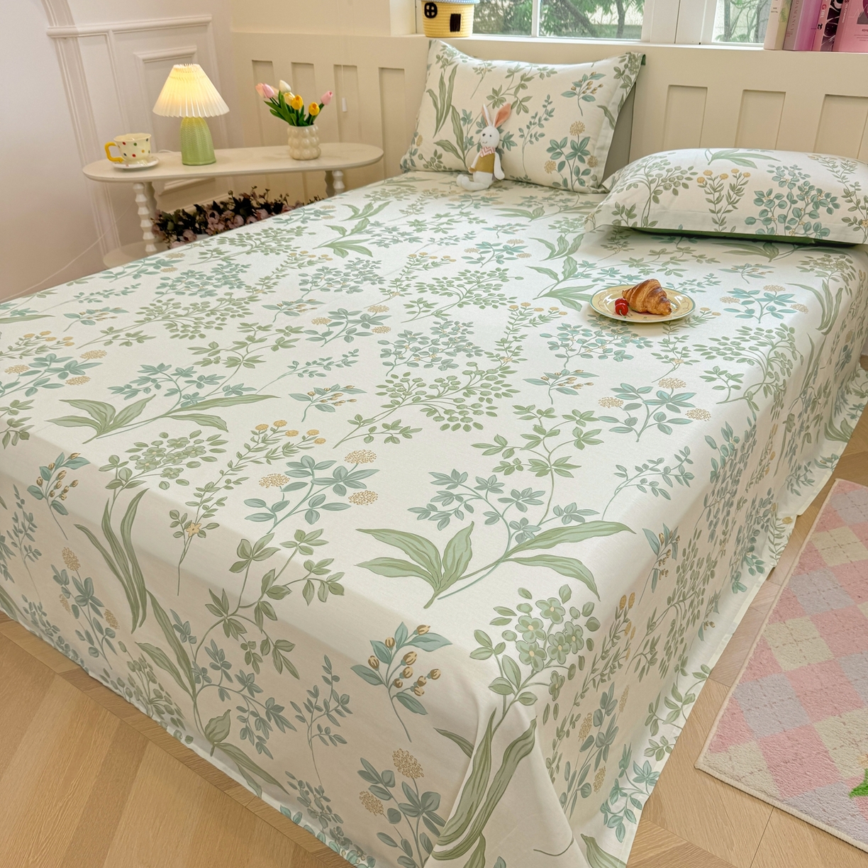 91家纺网 家纺一手货源 找家纺 壹贝家纺 2025新款小清新全棉纯棉印花系列-单床单(喷气工艺)(高品质)(花型持续更新)(接受各种预定尺寸) 绿野仙踪