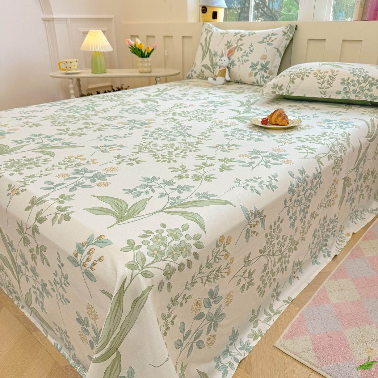 91家纺网 家纺一手货源 找家纺 壹贝家纺 2025新款小清新全棉纯棉印花系列-单床单(喷气工艺)(高品质)(花型持续更新)(接受各种预定尺寸) 绿野仙踪