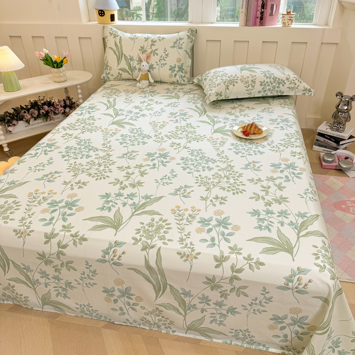 91家纺网 家纺一手货源 找家纺 壹贝家纺 2025新款小清新全棉纯棉印花系列-单床单(喷气工艺)(高品质)(花型持续更新)(接受各种预定尺寸) 绿野仙踪