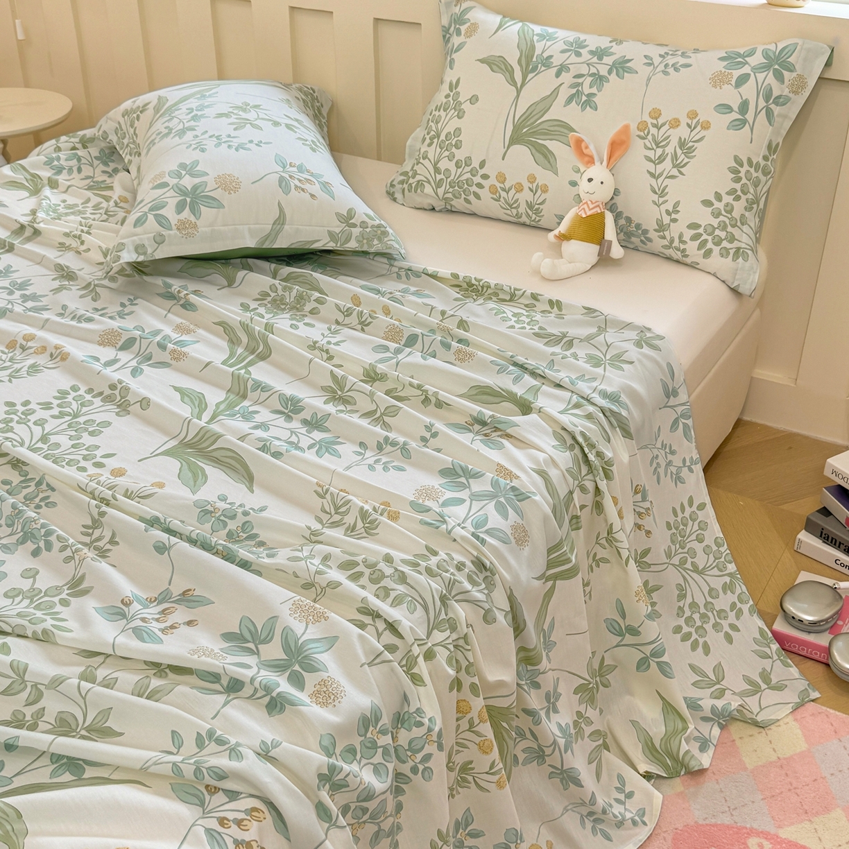 91家纺网 家纺一手货源 找家纺 壹贝家纺 2025新款小清新全棉纯棉印花系列-单床单(喷气工艺)(高品质)(花型持续更新)(接受各种预定尺寸) 绿野仙踪