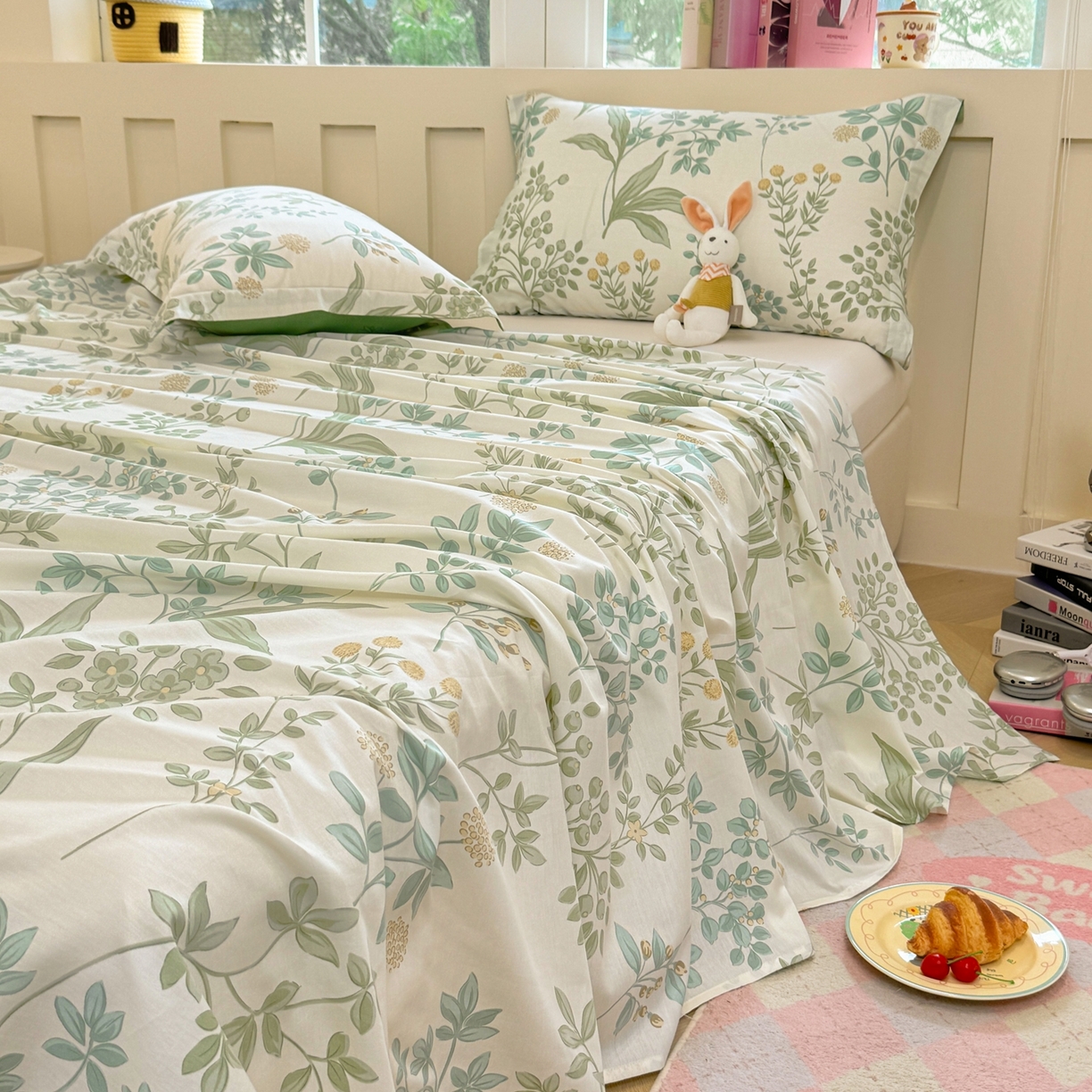 91家纺网 家纺一手货源 找家纺 壹贝家纺 2025新款小清新全棉纯棉印花系列-单床单(喷气工艺)(高品质)(花型持续更新)(接受各种预定尺寸) 绿野仙踪