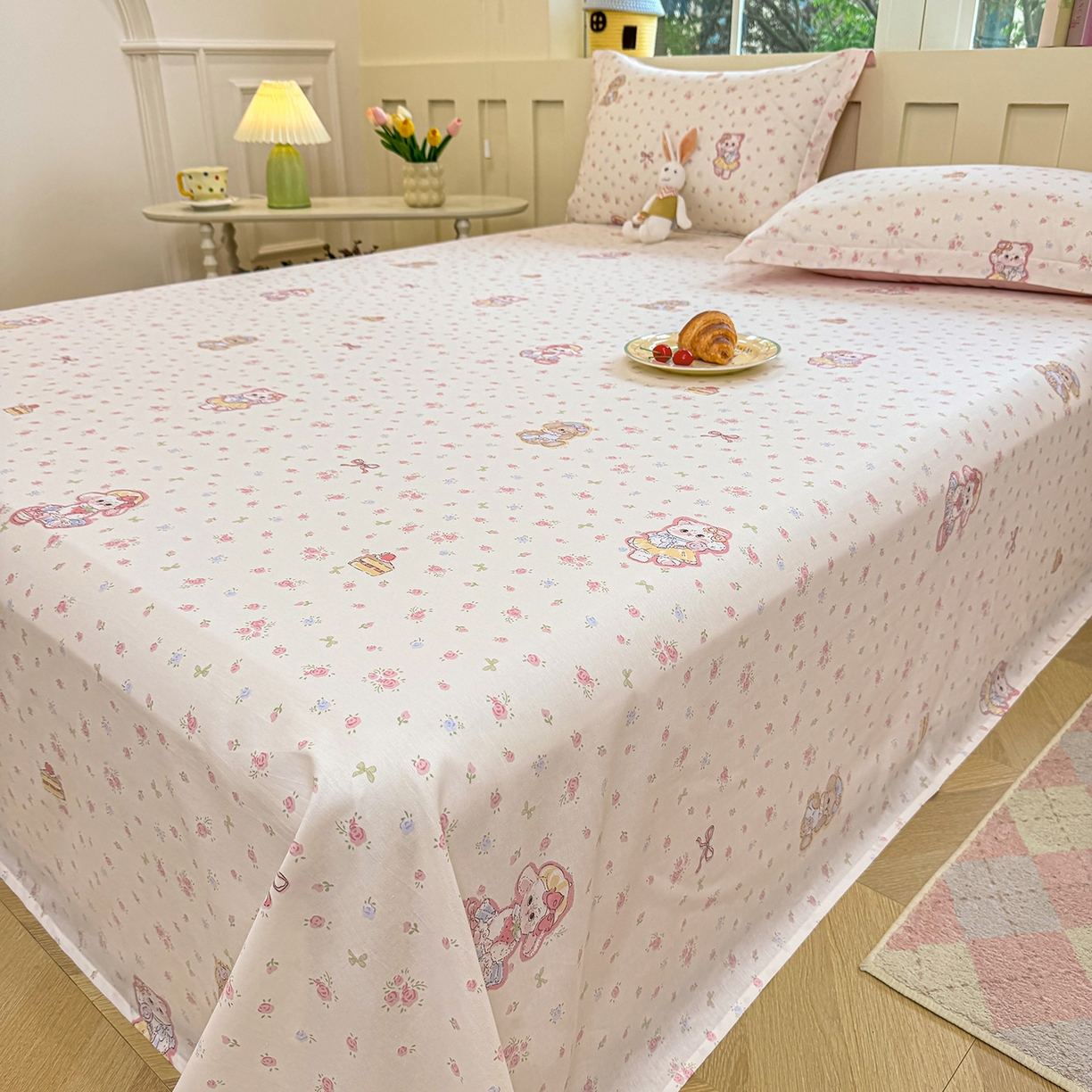 91家纺网 家纺一手货源 找家纺 壹贝家纺 2025新款小清新全棉纯棉印花系列-单床单(喷气工艺)(高品质)(花型持续更新)(接受各种预定尺寸) 魔法精灵