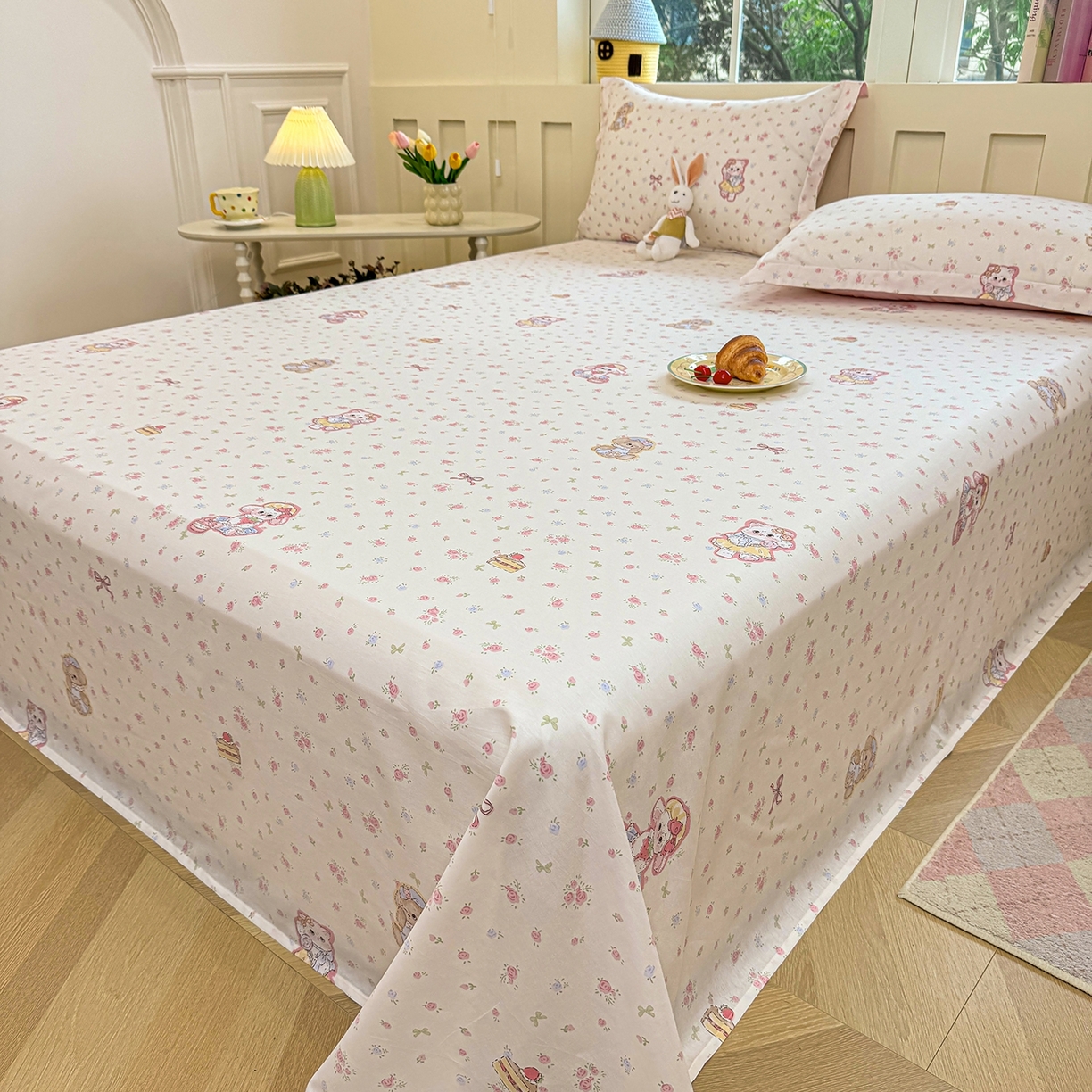 91家纺网 家纺一手货源 找家纺 壹贝家纺 2025新款小清新全棉纯棉印花系列-单床单(喷气工艺)(高品质)(花型持续更新)(接受各种预定尺寸) 魔法精灵