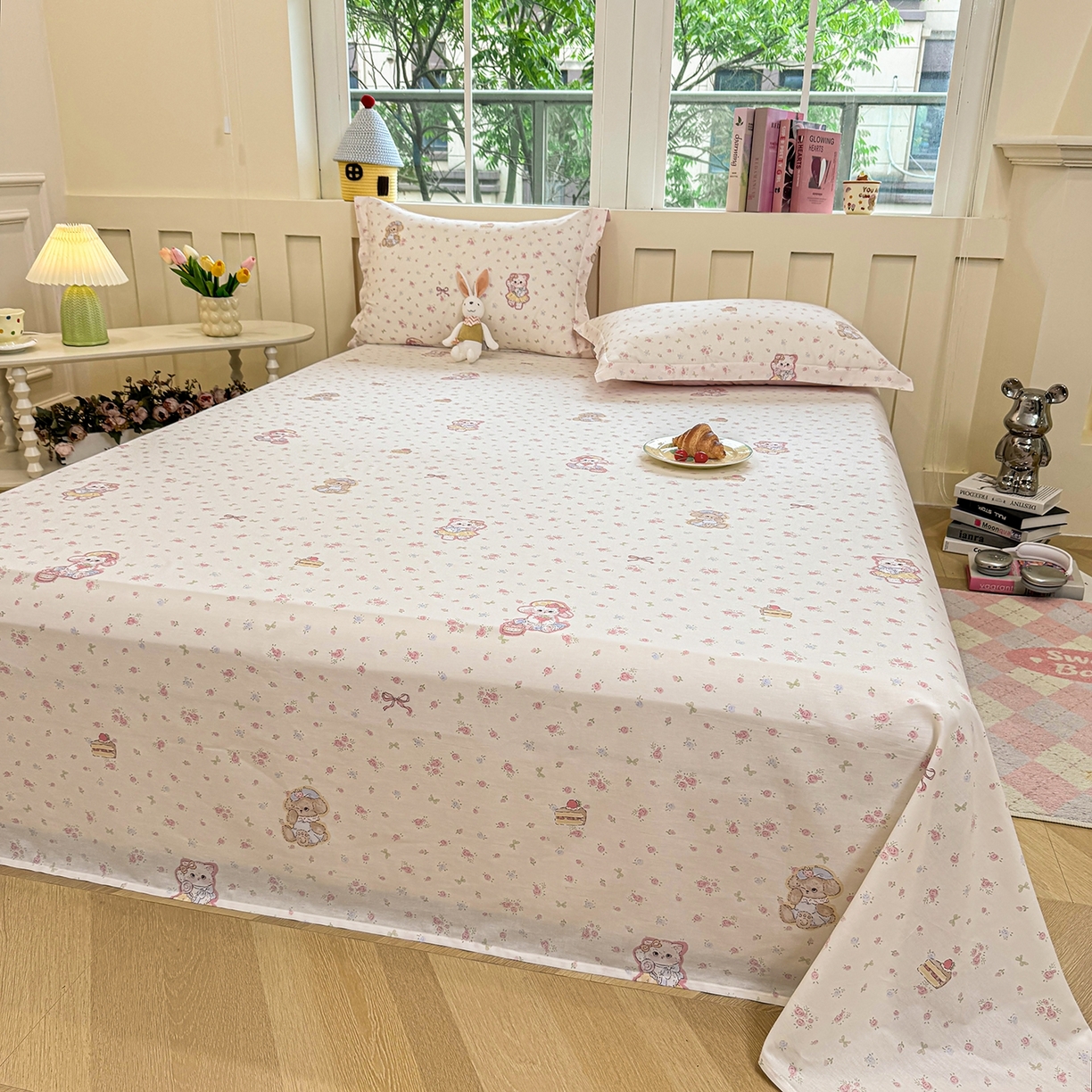 91家纺网 家纺一手货源 找家纺 壹贝家纺 2025新款小清新全棉纯棉印花系列-单床单(喷气工艺)(高品质)(花型持续更新)(接受各种预定尺寸) 魔法精灵