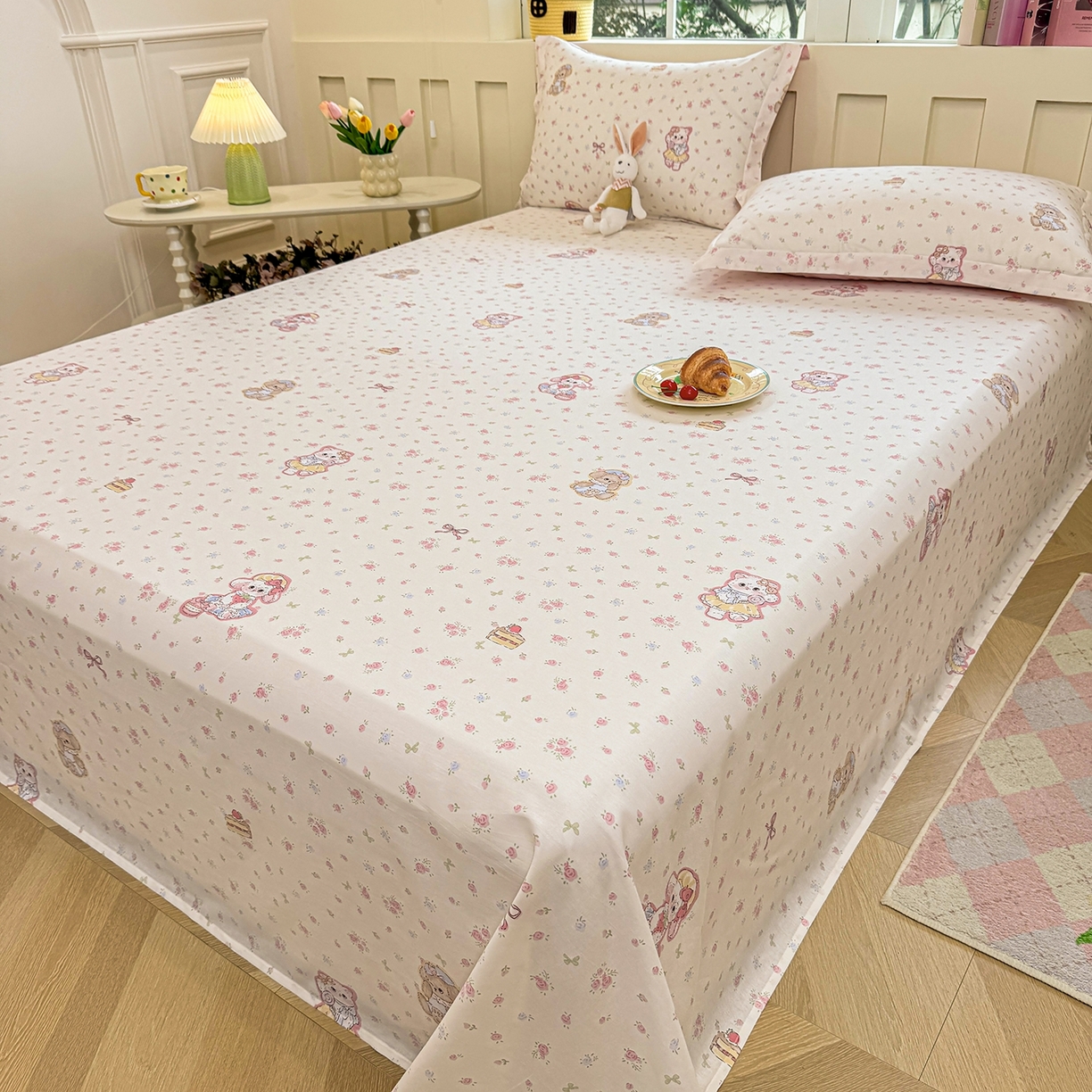 91家纺网 家纺一手货源 找家纺 壹贝家纺 2025新款小清新全棉纯棉印花系列-单床单(喷气工艺)(高品质)(花型持续更新)(接受各种预定尺寸) 魔法精灵