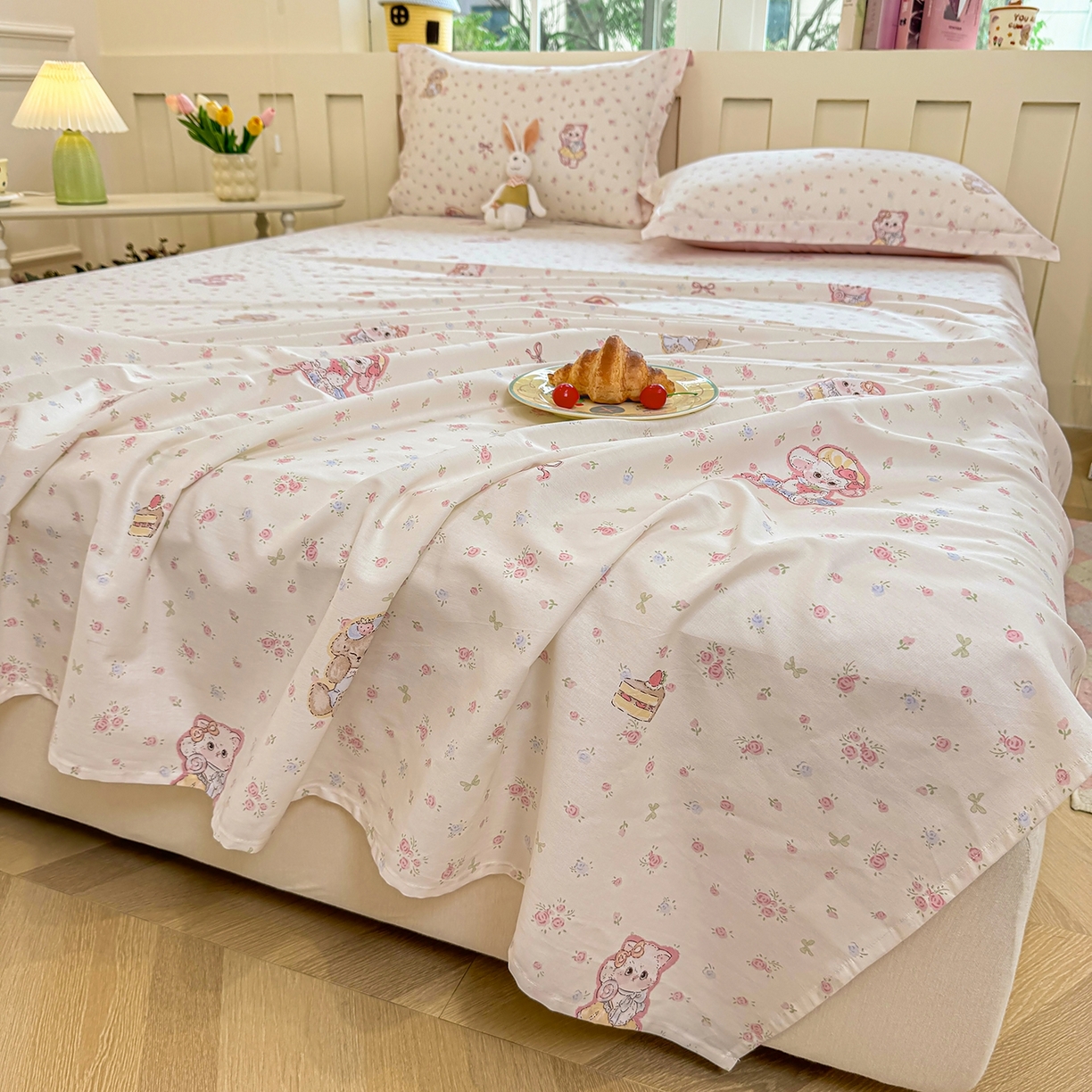 91家纺网 家纺一手货源 找家纺 壹贝家纺 2025新款小清新全棉纯棉印花系列-单床单(喷气工艺)(高品质)(花型持续更新)(接受各种预定尺寸) 魔法精灵