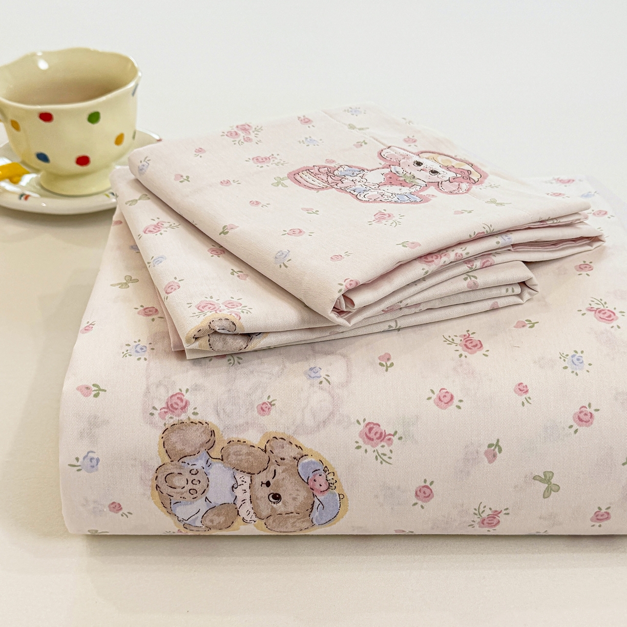 91家纺网 家纺一手货源 找家纺 壹贝家纺 2025新款小清新全棉纯棉印花系列-单床单(喷气工艺)(高品质)(花型持续更新)(接受各种预定尺寸) 魔法精灵