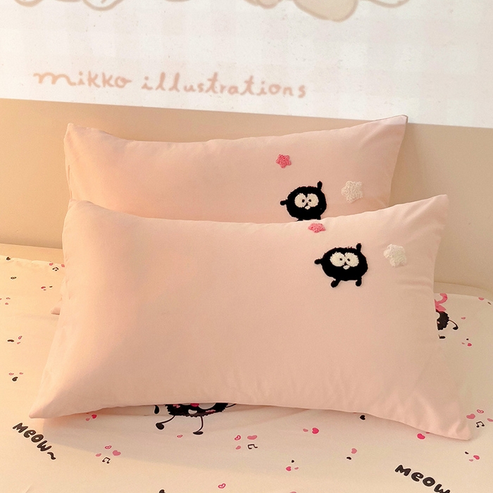 91家纺网 家纺一手货源 找家纺 云木里 2025新款云朵棉毛巾绣印花四件套 音乐煤球