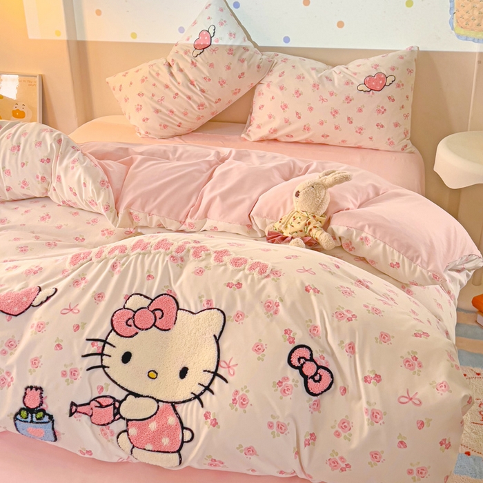 云木里 2025新款云朵棉毛巾绣印花四件套 Kt的花园