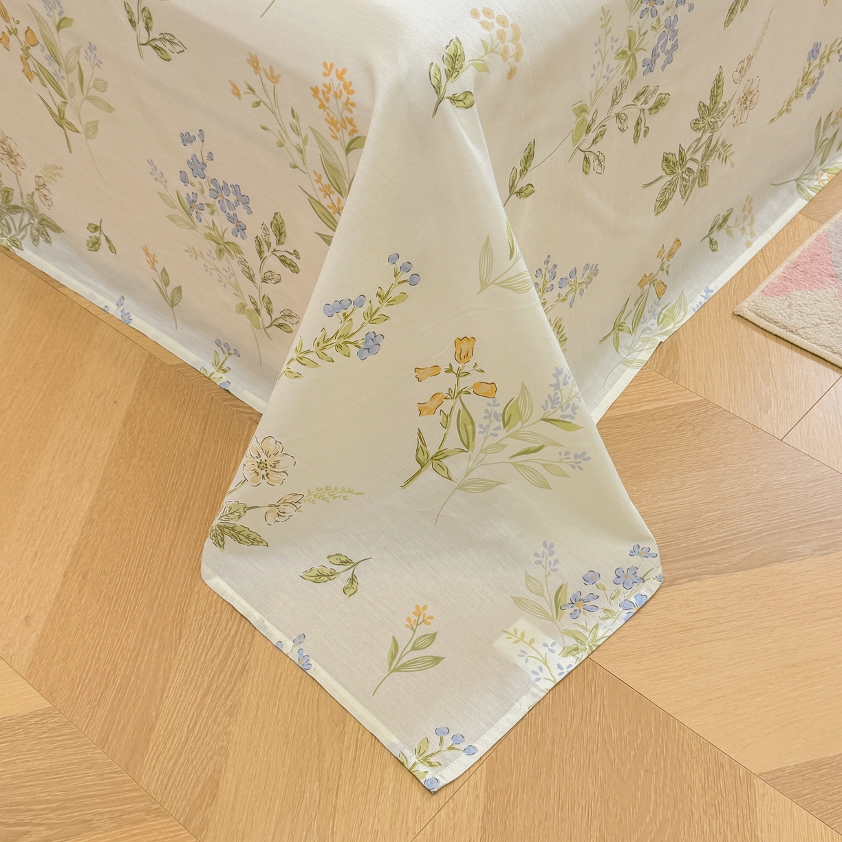 91家纺网 家纺一手货源 找家纺 壹贝家纺 2025新款小清新全棉纯棉印花系列-单床单 沁园春