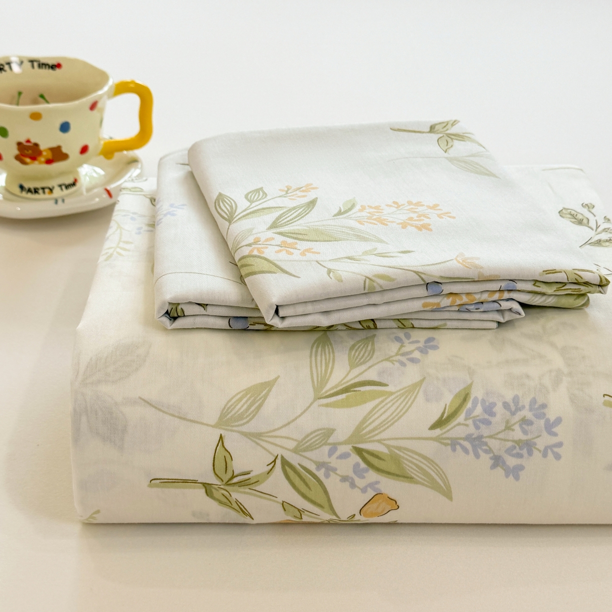 91家纺网 家纺一手货源 找家纺 壹贝家纺 2025新款小清新全棉纯棉印花系列-单床单 沁园春