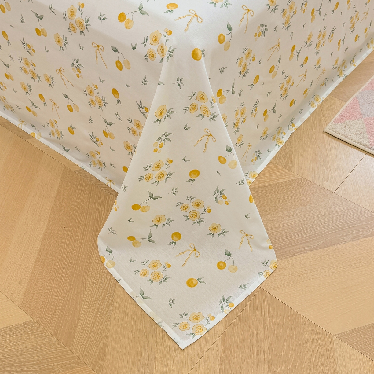 91家纺网 家纺一手货源 找家纺 壹贝家纺 2025新款小清新全棉纯棉印花系列-单床单 如愿