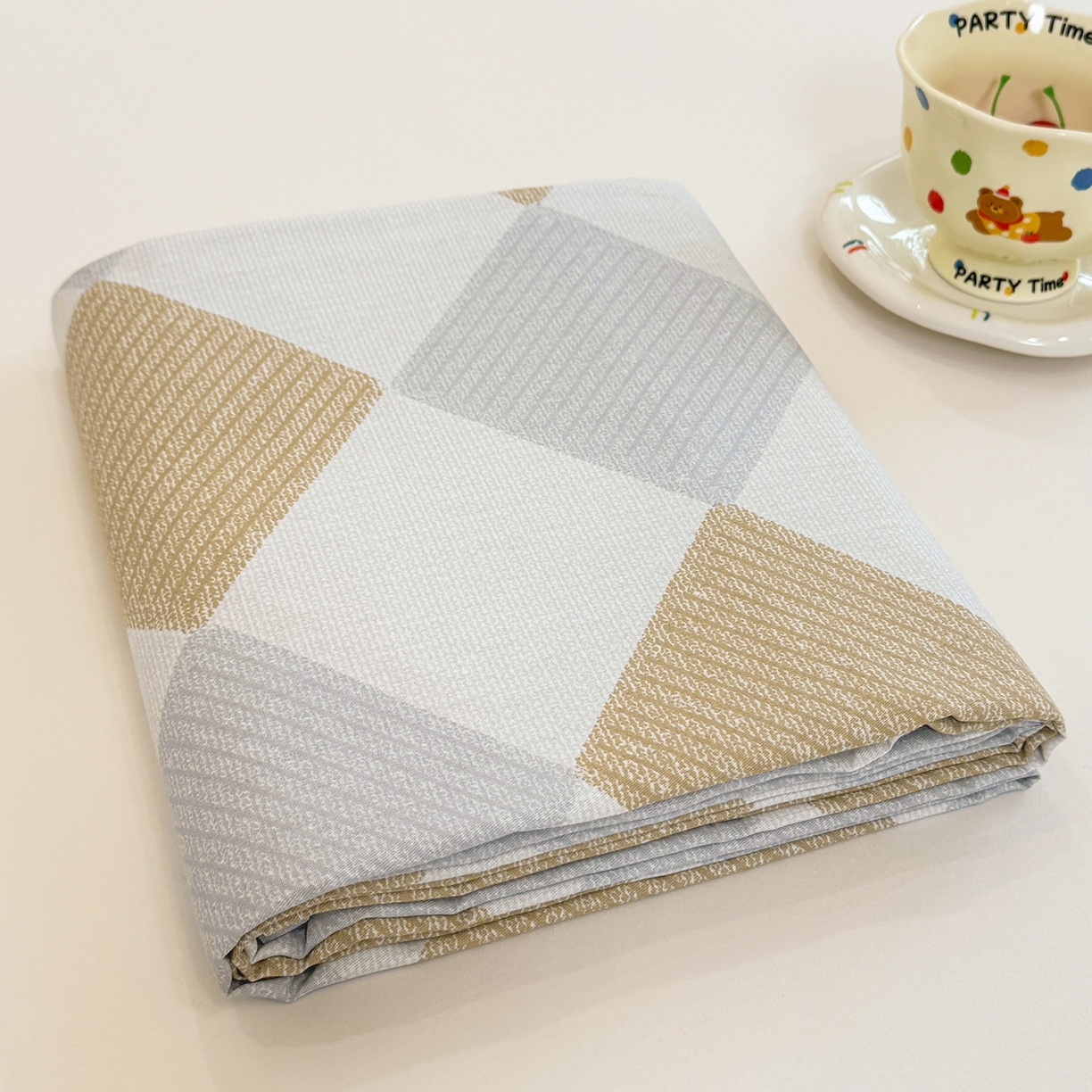 91家纺网 家纺一手货源 找家纺 壹贝家纺 2025新款小清新全棉纯棉印花系列-单床单 瑞吉斯-黄