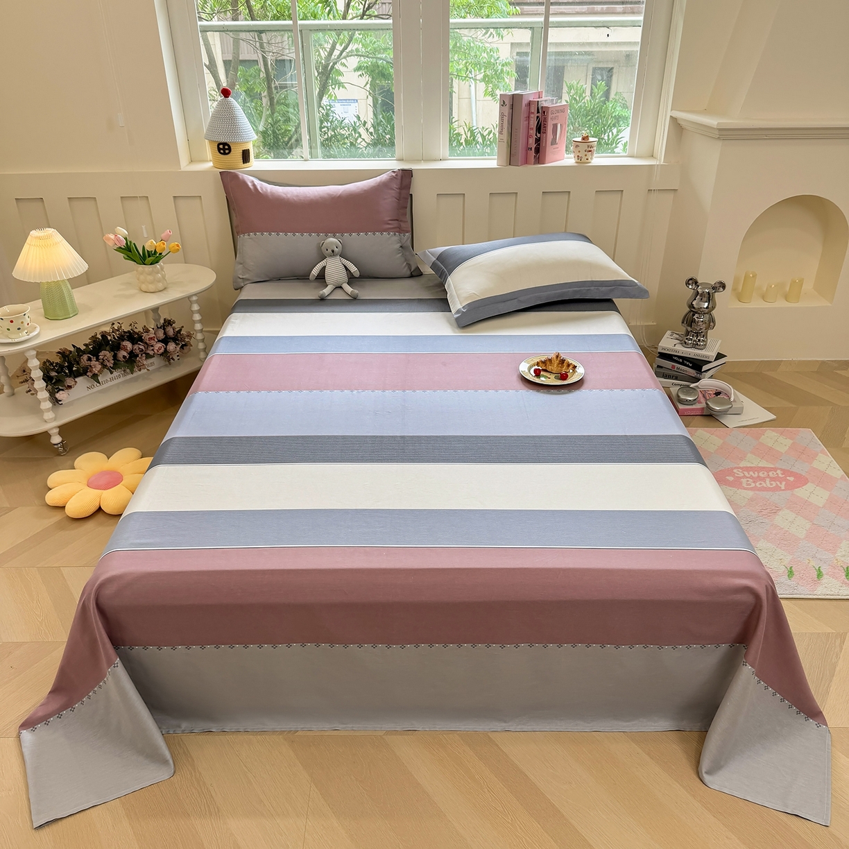 壹贝家纺 2025新款小清新全棉纯棉印花系列-单床单 致青春