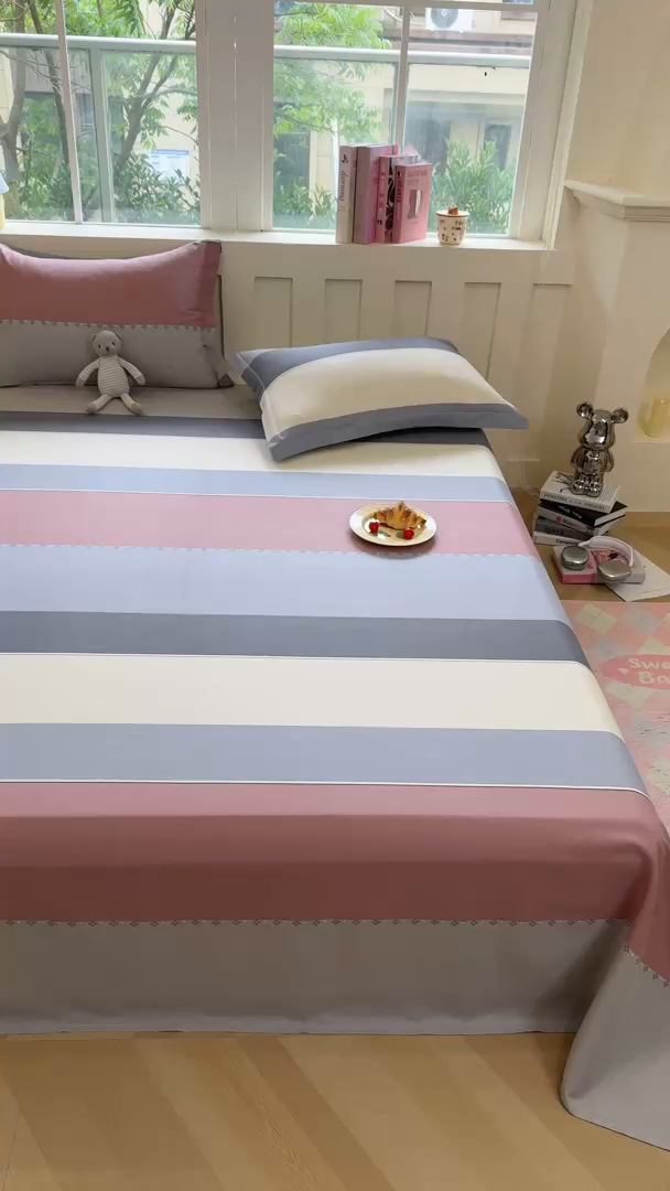 91家纺网 家纺一手货源 找家纺 壹贝家纺 2025新款小清新全棉纯棉印花系列-单床单 致青春