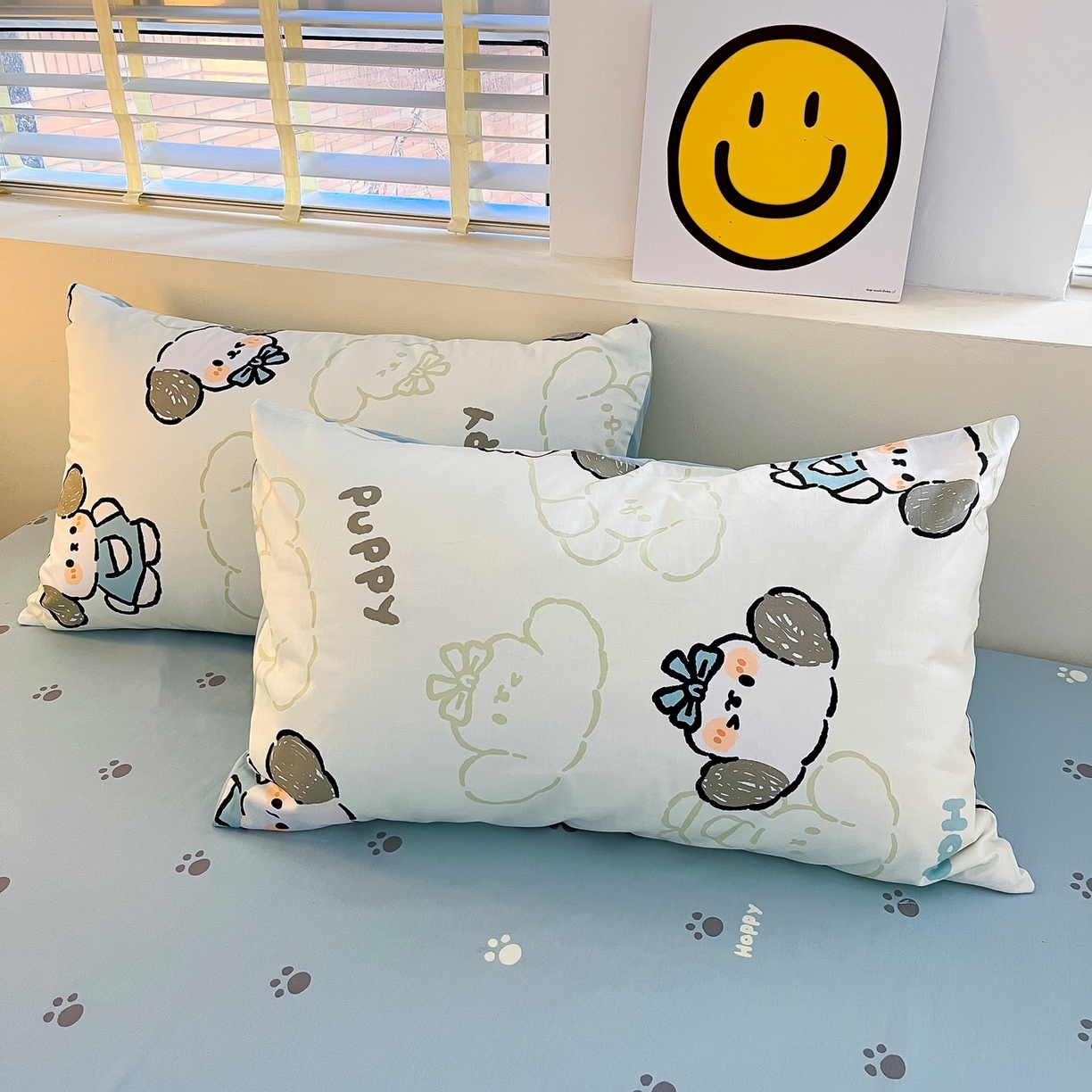 91家纺网 家纺一手货源 找家纺 瑞莱 2023新款13372全棉印花单被套 班尼狗