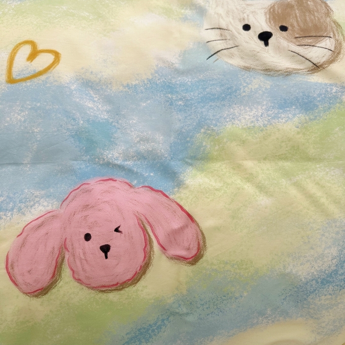 91家纺网 家纺一手货源 找家纺 瑞莱 2023新款13372全棉印花单被套 蜡笔画