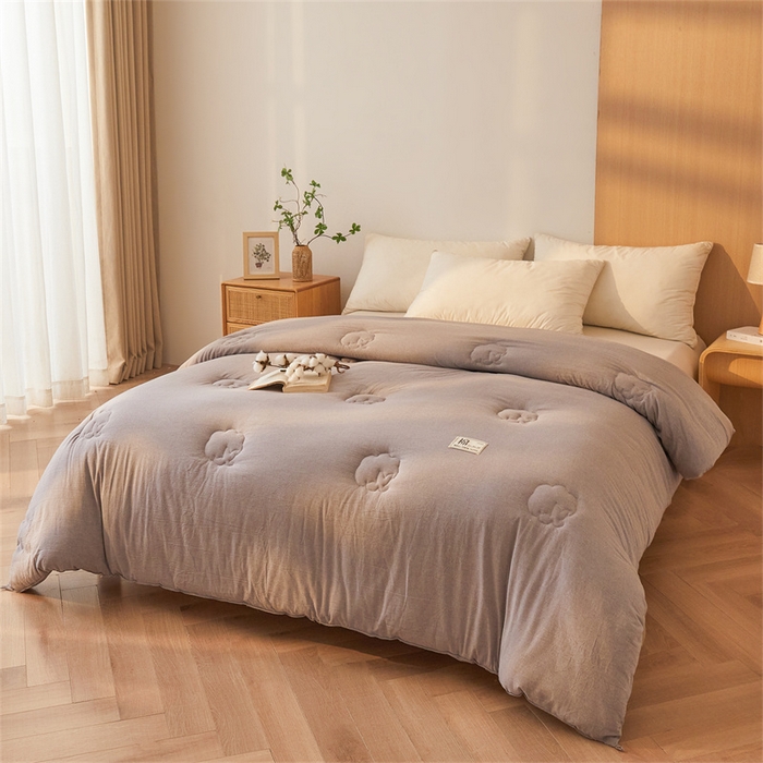 91家纺网 家纺一手货源 找家纺 西域种棉人·千百笠 2025新款A类抗菌里外全棉100%新疆棉花褥子床垫垫被软垫家用棉花被褥铺底 夏洛被子-灰