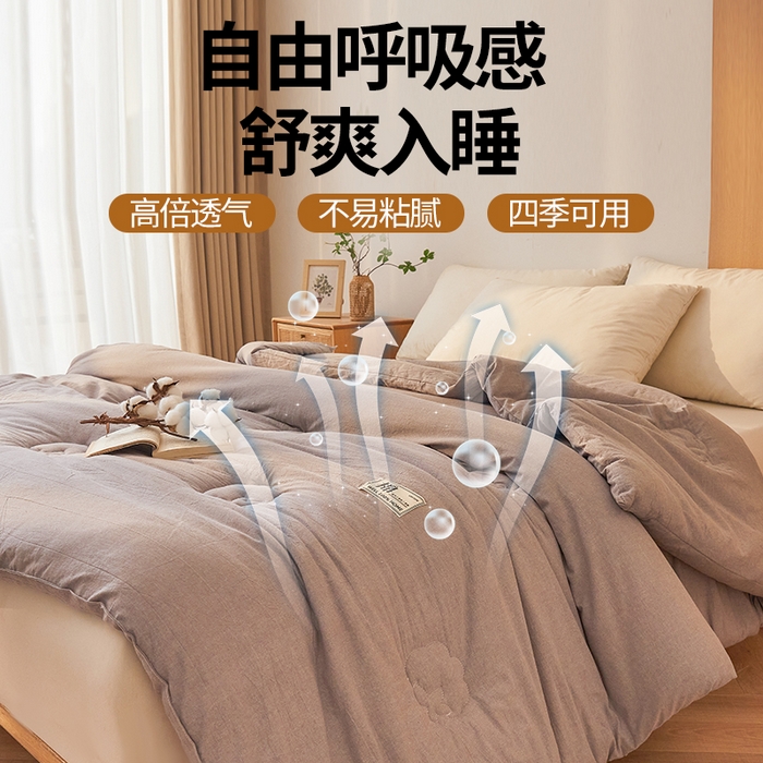 91家纺网 家纺一手货源 找家纺 西域种棉人·千百笠 2025新款A类抗菌里外全棉100%新疆棉花褥子床垫垫被软垫家用棉花被褥铺底 夏洛被子-灰