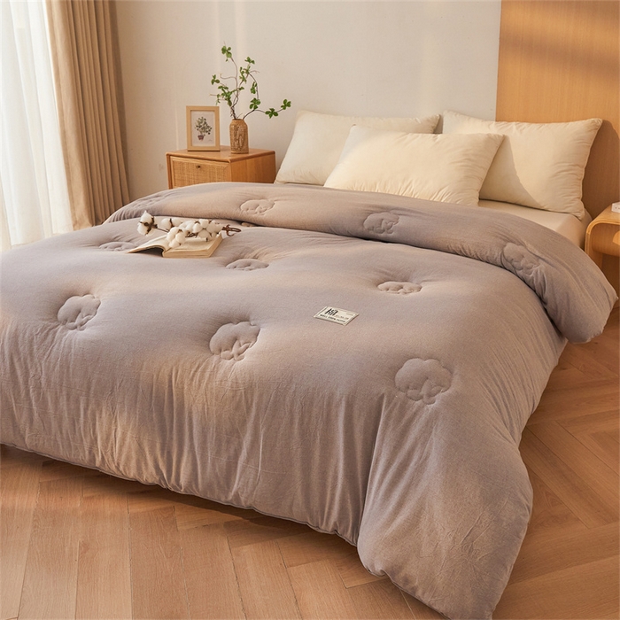 91家纺网 家纺一手货源 找家纺 西域种棉人·千百笠 2025新款A类抗菌里外全棉100%新疆棉花褥子床垫垫被软垫家用棉花被褥铺底 夏洛被子-灰