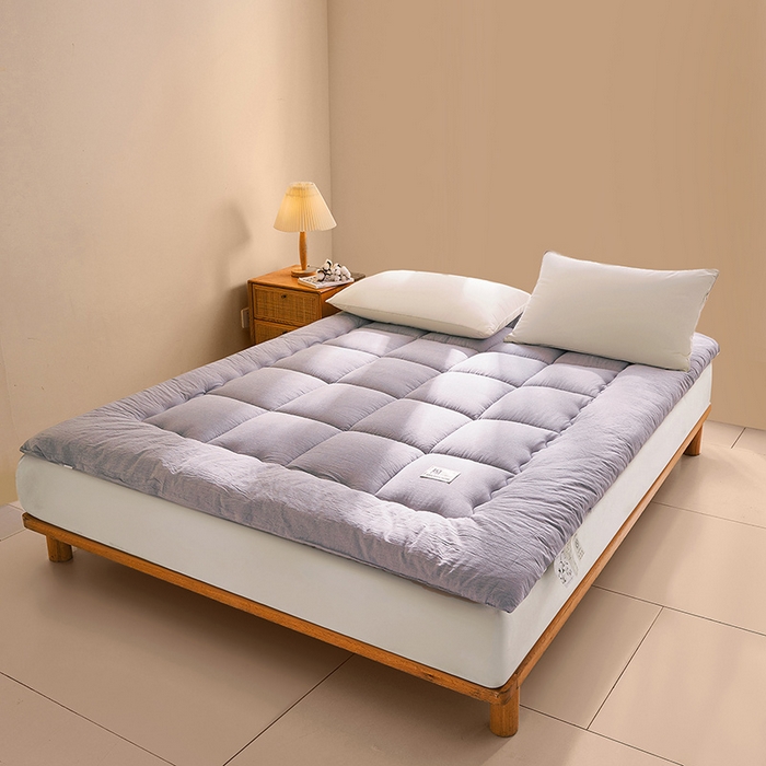 91家纺网 家纺一手货源 找家纺 西域种棉人·千百笠 2025新款A类抗菌里外全棉100%新疆棉花褥子床垫垫被软垫家用棉花被褥铺底 夏洛床垫-灰