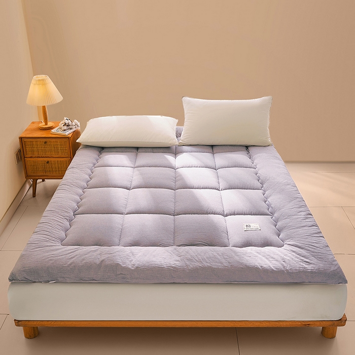 91家纺网 家纺一手货源 找家纺 西域种棉人·千百笠 2025新款A类抗菌里外全棉100%新疆棉花褥子床垫垫被软垫家用棉花被褥铺底 夏洛床垫-灰