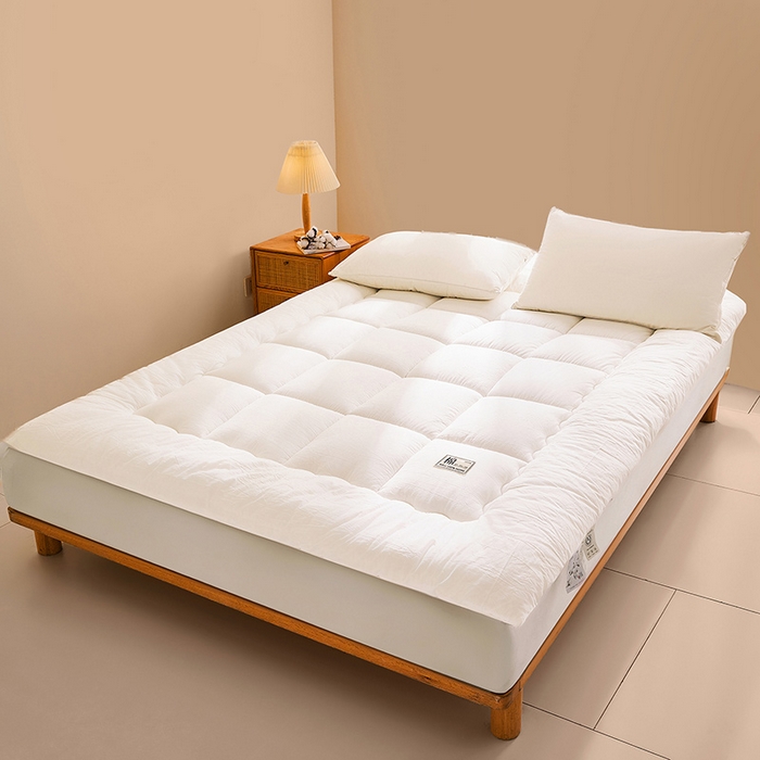 91家纺网 家纺一手货源 找家纺 西域种棉人·千百笠 2025新款A类抗菌里外全棉100%新疆棉花褥子床垫垫被软垫家用棉花被褥铺底 夏洛床垫-白