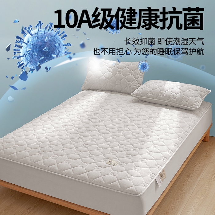 91家纺网 家纺一手货源 找家纺 （总）西域种棉人·千百笠 2025新款A类抗菌里外全棉100%新疆棉花填充夹棉床笠母婴级床笠单件纯色床罩保护罩套全包围