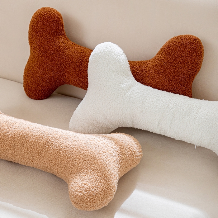 91家纺网 家纺一手货源 找家纺 （总）沐沐家纺 2026新款亲肤舒适泰迪绒骨头抱枕