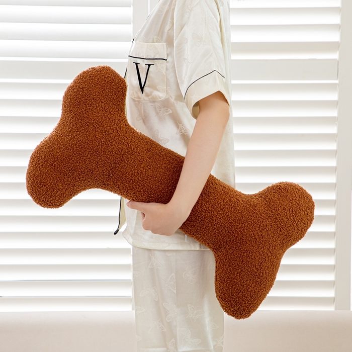 91家纺网 家纺一手货源 找家纺 （总）沐沐家纺 2026新款亲肤舒适泰迪绒骨头抱枕