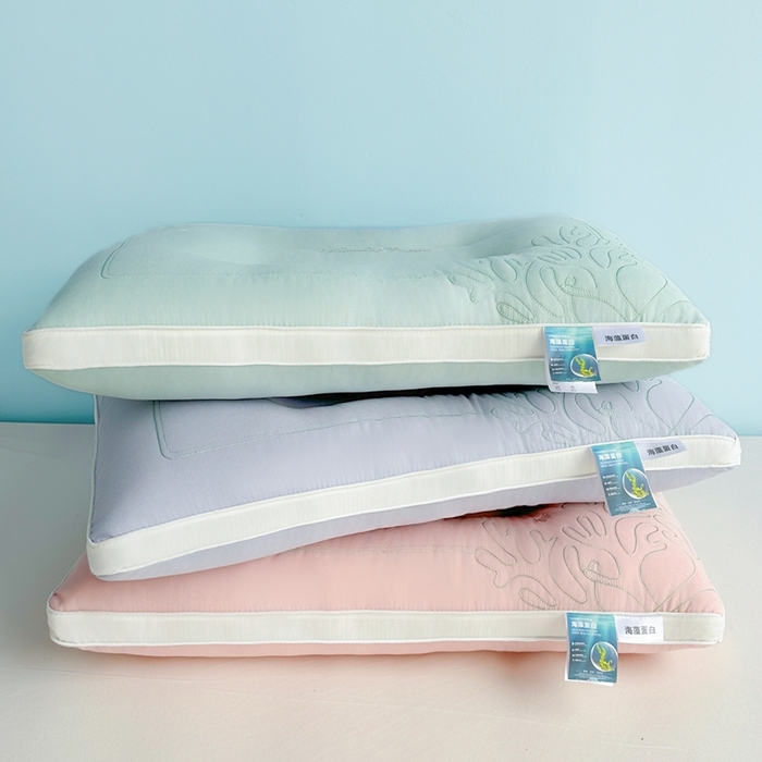 91家纺网 家纺一手货源 找家纺 橘夏家纺 2025新款刺绣款超柔软枕头枕芯家用单个成人护颈椎助深度睡眠枕头枕芯 组合图仅供参考 48x74cm/对