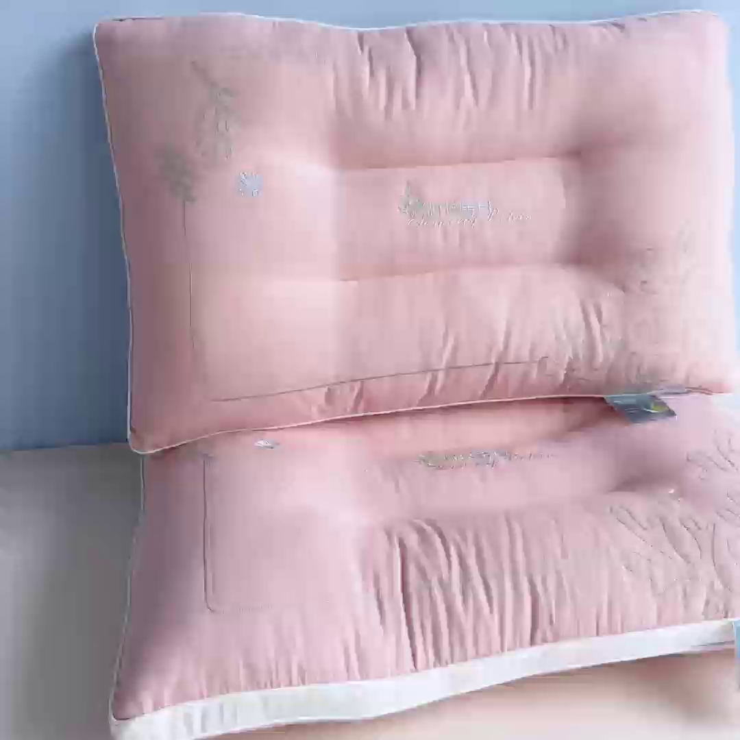 91家纺网 家纺一手货源 找家纺 （总）橘夏家纺 2025新款刺绣款超柔软枕头枕芯家用单个成人护颈椎助深度睡眠枕头枕芯