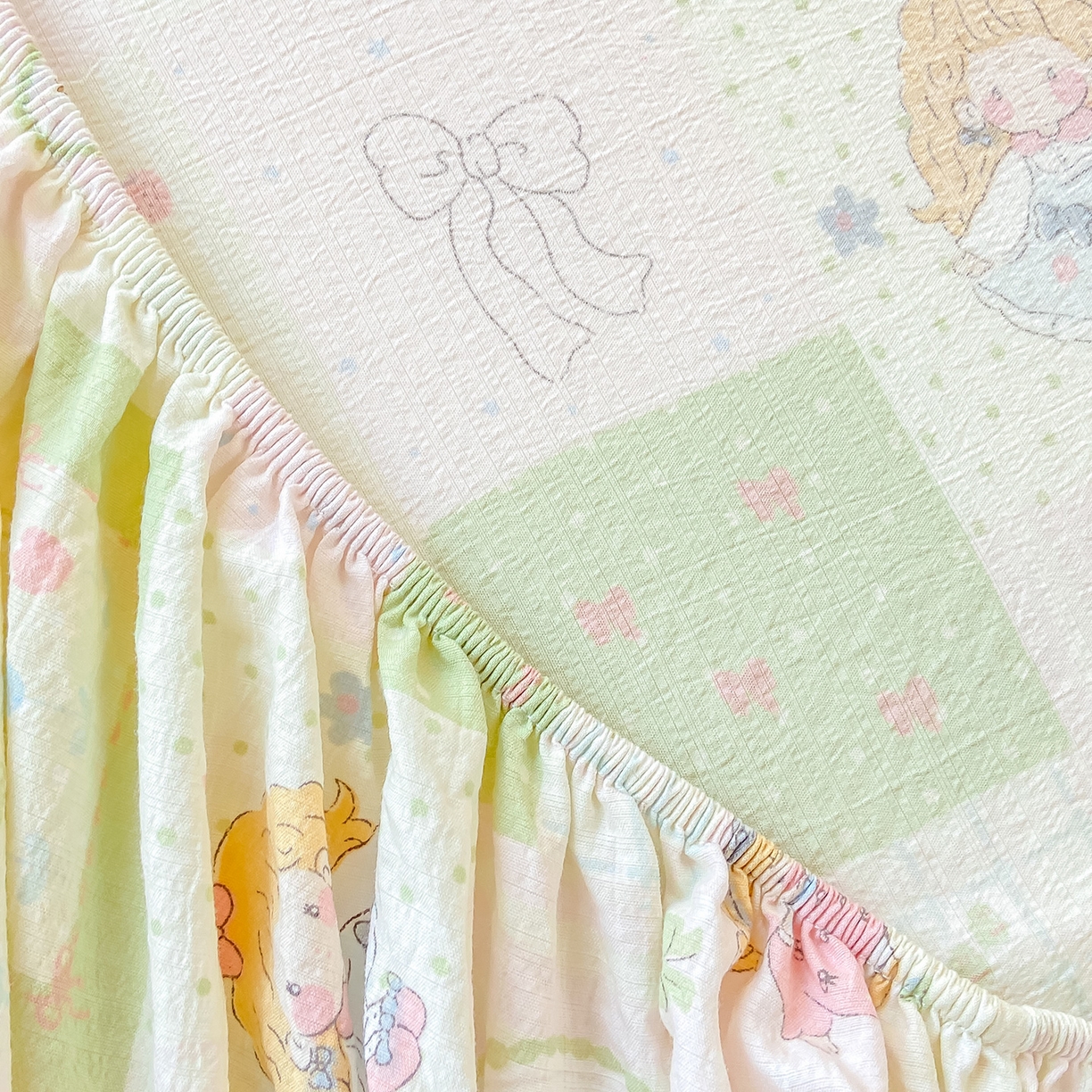 91家纺网 家纺一手货源 找家纺 眠势力 2025新款双层纱学生三件套宿舍上下铺套件ins奶油风云感四件套 小公举